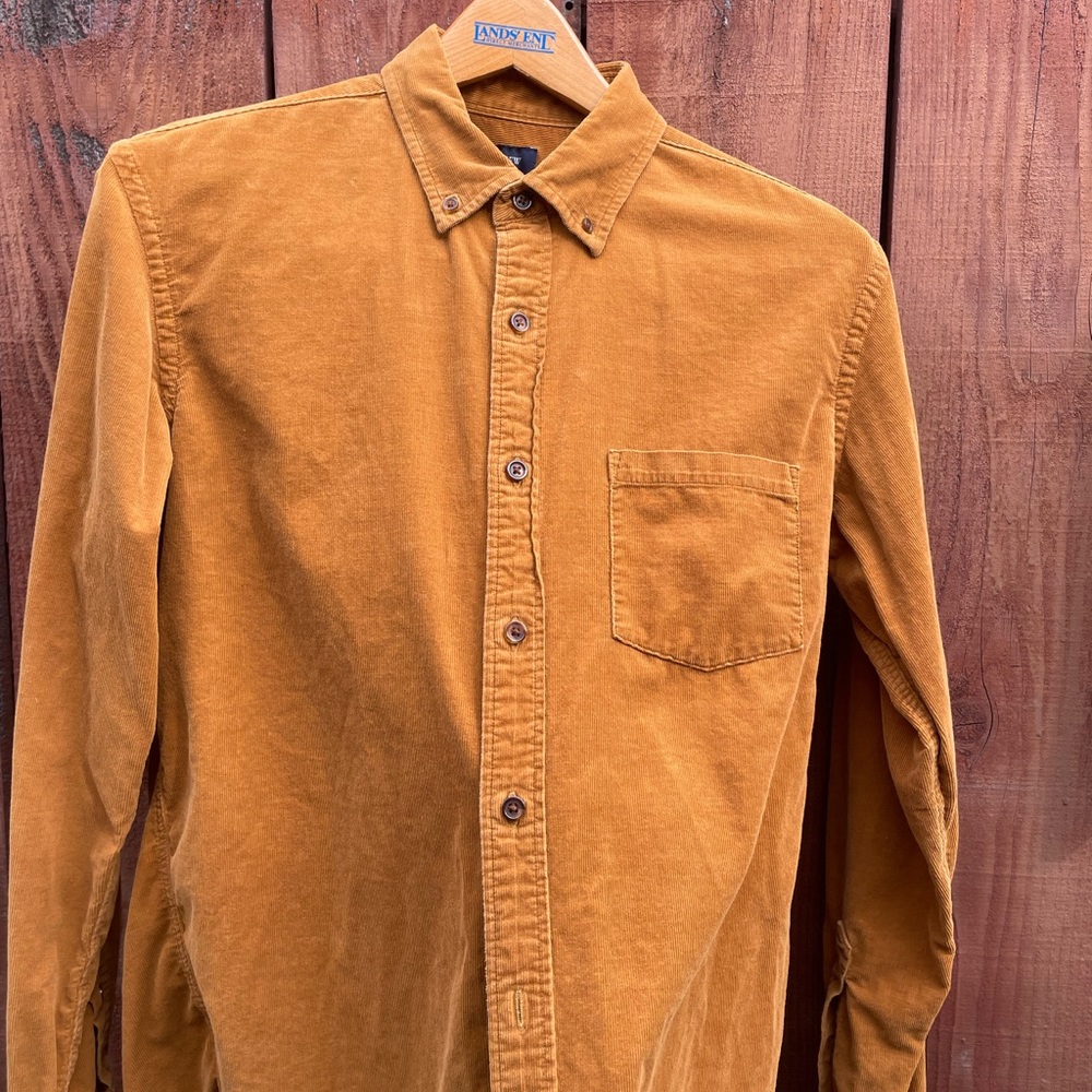 J. Crew camel colored corduroy button down
